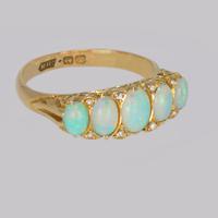 Antique 18ct Gold Opal & Diamond Ring Five Stone Ornate Ring Hallmarked Birmingham 1922 (4 of 9) Antique 18ct Gold Opal & Diamond Ring Five Stone Ornate Ring Hallmarked Birmingham 1922 (4 of 9)