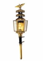 Pair of Well Patinated Bronze & Gilt Bronze Coach Lamps (2 of 9) Pair of Well Patinated Bronze & Gilt Bronze Coach Lamps (2 of 9)