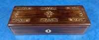 William IV Mother of Pearl Inlaid Rosewood Glove Box (7 of 14) William IV Mother of Pearl Inlaid Rosewood Glove Box (7 of 14)
