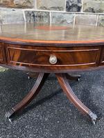 Quality Mahogany & Leather Drum Coffee Table (5 of 8) Quality Mahogany & Leather Drum Coffee Table (5 of 8)
