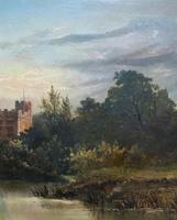 Lovely Original Mid 19th Century Antique British Castle River Landscape Oil Painting (6 of 11) Lovely Original Mid 19th Century Antique British Castle River Landscape Oil Painting (6 of 11)