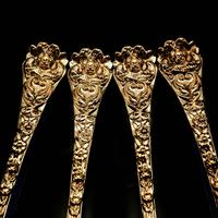 Antique Set of 4 Solid Silver Gilt Spoons with Highly Embossed Design - Henry William Curry 1871 (8 of 14) Antique Set of 4 Solid Silver Gilt Spoons with Highly Embossed Design - Henry William Curry 1871 (8 of 14)