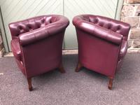 Pair of Antique Leather Gentleman's Club Armchairs (6 of 8) Pair of Antique Leather Gentleman's Club Armchairs (6 of 8)