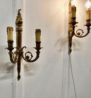 Set of French Neo Classical Large Brass Twin Wall Lights (5 of 5) Set of French Neo Classical Large Brass Twin Wall Lights (5 of 5)