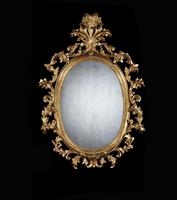 Grand Scale Pair of 19th Century Oval Florentine Carved Giltwood Mirrors (8 of 9) Grand Scale Pair of 19th Century Oval Florentine Carved Giltwood Mirrors (8 of 9)