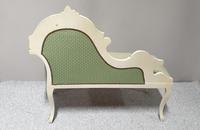 Small White Painted Chaise Lounge (2 of 4) Small White Painted Chaise Lounge (2 of 4)