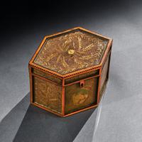18th Century Georgian Paper Scrolled Quilled Satinwood Tea Caddy (3 of 6) 18th Century Georgian Paper Scrolled Quilled Satinwood Tea Caddy (3 of 6)