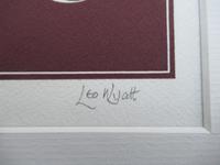 Leo Wyatt woodblock calligraphic print, 20 of 75, quote from Aeschylus, c1970 (2 of 4) Leo Wyatt woodblock calligraphic print, 20 of 75, quote from Aeschylus, c1970 (2 of 4)