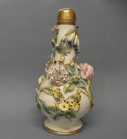 Samuel Alcock Flower Encrusted Bottle Shape Vase and Cover, c. 1830 (4 of 8) Samuel Alcock Flower Encrusted Bottle Shape Vase and Cover, c. 1830 (4 of 8)