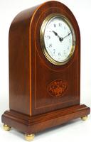 Impressive Solid Mahogany Arched Top Cased Timepiece Clock with Satinwood Inlaid Decoration (6 of 10) Impressive Solid Mahogany Arched Top Cased Timepiece Clock with Satinwood Inlaid Decoration (6 of 10)