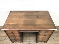 Early 20th Century Oak Kneehole Desk (7 of 14) Early 20th Century Oak Kneehole Desk (7 of 14)