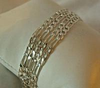 Vintage Silver Necklace 1970s Figaro Link 925 Solid Silver 19" Length (5 of 11) Vintage Silver Necklace 1970s Figaro Link 925 Solid Silver 19" Length (5 of 11)