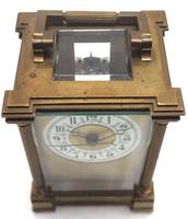 Rare Antique French 8-day Carriage Clock Unusual Masked Dial Case with Sweeping Secs Hand (4 of 12) Rare Antique French 8-day Carriage Clock Unusual Masked Dial Case with Sweeping Secs Hand (4 of 12)