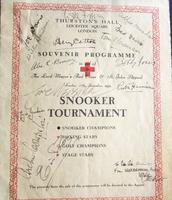 1939 Signed Snooker Tournament Souvenir Programme from Sunday 17th December 1939 & Signed by Numerous Sport Stars & Celebrities (2 of 4) 1939 Signed Snooker Tournament Souvenir Programme from Sunday 17th December 1939 & Signed by Numerous Sport Stars & Celebrities (2 of 4)