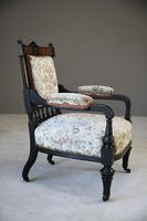 Ebonised Victorian Open Armchair (7 of 8) Ebonised Victorian Open Armchair (7 of 8)