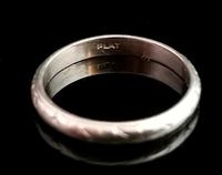 Art Deco Platinum Wedding Band, Engraved (8 of 10) Art Deco Platinum Wedding Band, Engraved (8 of 10)
