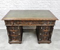 Small Carved Oak Green Man Desk (6 of 10) Small Carved Oak Green Man Desk (6 of 10)
