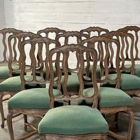 Set of 10 French Bleached Oak Farmhouse Dining Chairs (13 of 16) Set of 10 French Bleached Oak Farmhouse Dining Chairs (13 of 16)