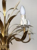 Vintage French 5 Arm Gilt Wheatsheaf Toleware Chandelier (8 of 9) Vintage French 5 Arm Gilt Wheatsheaf Toleware Chandelier (8 of 9)