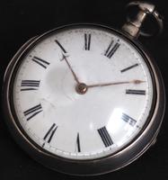 Good Antique Silver Pair Case Pocket Watch Fusee Verge Escapement Key Wind Enamel Dial Robinson London (5 of 11) Good Antique Silver Pair Case Pocket Watch Fusee Verge Escapement Key Wind Enamel Dial Robinson London (5 of 11)