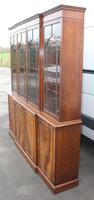 1960s Large Mahogany 4 Door Breakfront Bookcase with Glazed Top (5 of 6) 1960s Large Mahogany 4 Door Breakfront Bookcase with Glazed Top (5 of 6)