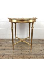 Gold Gilt Table with Circular Onyx Top (7 of 11) Gold Gilt Table with Circular Onyx Top (7 of 11)