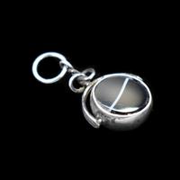 Antique Edwardian Abalone Shell and Agate Sterling Silver Spinning Fob Pendant (4 of 9) Antique Edwardian Abalone Shell and Agate Sterling Silver Spinning Fob Pendant (4 of 9)