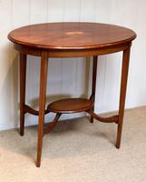 Oval Inlaid Occasional Mahogany Table (5 of 9) Oval Inlaid Occasional Mahogany Table (5 of 9)