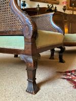 19th Century Antique Mahogany Upholstered 3 Piece Bergere Sofa Suite Armchairs Settee (9 of 15) 19th Century Antique Mahogany Upholstered 3 Piece Bergere Sofa Suite Armchairs Settee (9 of 15)