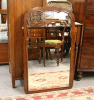 Mahogany Cross-banded Mirror with a Scalloped Top Edge (4 of 4) Mahogany Cross-banded Mirror with a Scalloped Top Edge (4 of 4)