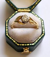 Mid 20th Century 18ct Gold Diamond Engagement Solitaire Ring Size O (7 of 11) Mid 20th Century 18ct Gold Diamond Engagement Solitaire Ring Size O (7 of 11)