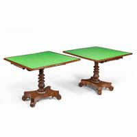 Companion Pair of William IV Flame Mahogany Card Tables (13 of 13) Companion Pair of William IV Flame Mahogany Card Tables (13 of 13)