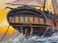 Seascape Oil Painting Naval Frigate Ships Napoleonic War Sea "Battle Trafalgar" (11 of 25) Seascape Oil Painting Naval Frigate Ships Napoleonic War Sea "Battle Trafalgar" (11 of 25)