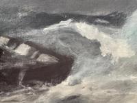 Huge 19th Century Seascape Oil Painting Sinking Ship Signalling Rescuers by Henry E Tozer (57 of 58) Huge 19th Century Seascape Oil Painting Sinking Ship Signalling Rescuers by Henry E Tozer (57 of 58)