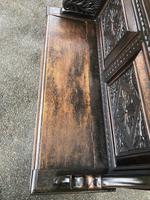 Antique English Carved Oak Hall Bench Settle (7 of 10) Antique English Carved Oak Hall Bench Settle (7 of 10)