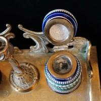Antique Brass and Porcelain Double Inkwell with Candlestick (5 of 10) Antique Brass and Porcelain Double Inkwell with Candlestick (5 of 10)