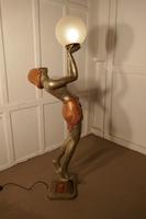 Large Art Deco Female Sculpture Floor Lamp, after Auguste Moreau signed (8 of 11) Large Art Deco Female Sculpture Floor Lamp, after Auguste Moreau signed (8 of 11)