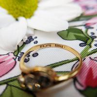 Antique Art Deco 18ct Gold & Diamond Three Stone Bypass Ring (6 of 7) Antique Art Deco 18ct Gold & Diamond Three Stone Bypass Ring (6 of 7)