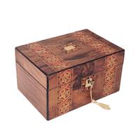 Attractive Victorian Inlaid Walnut Jewellery Box