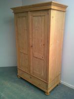 Small Narrow Antique Pine 2 Door Knockdown Wardrobe to wax / paint