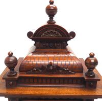 German Carved-Oak 8-Day Mantel Clock by Junghans (10 of 13) German Carved-Oak 8-Day Mantel Clock by Junghans (10 of 13)