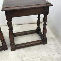 Pair of Oak Coffin Stools Circa Late 17th Century (23 of 24) Pair of Oak Coffin Stools Circa Late 17th Century (23 of 24)