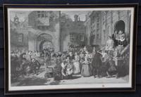 Large 19th Century Engraving. Busy Interior Courtyard Scene (4 of 7) Large 19th Century Engraving. Busy Interior Courtyard Scene (4 of 7)