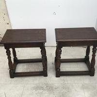 Pair of Oak Coffin Stools Circa Late 17th Century (2 of 24) Pair of Oak Coffin Stools Circa Late 17th Century (2 of 24)