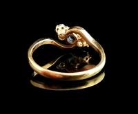 Antique Diamond & Sapphire Crossover Ring, 18ct Gold (4 of 12) Antique Diamond & Sapphire Crossover Ring, 18ct Gold (4 of 12)