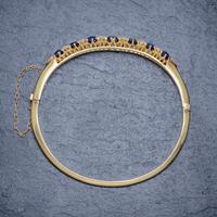 Antique Victorian Sapphire Diamond Bangle 18ct Gold 5.46ct Of Natural Sapphire With Cert (5 of 7) Antique Victorian Sapphire Diamond Bangle 18ct Gold 5.46ct Of Natural Sapphire With Cert (5 of 7)