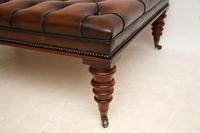 Large Antique Victorian Style Deep Buttoned Leather Stool / Coffee Table (6 of 9) Large Antique Victorian Style Deep Buttoned Leather Stool / Coffee Table (6 of 9)