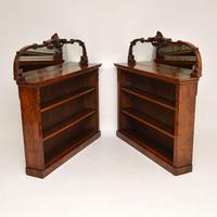 Pair of Antique Victorian Burr Walnut Mirrored Bookcases (5 of 13) Pair of Antique Victorian Burr Walnut Mirrored Bookcases (5 of 13)