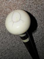 Antique Faux-ivory Pommel Topped Walking Stick with Black Palm Wood Shaft (10 of 12) Antique Faux-ivory Pommel Topped Walking Stick with Black Palm Wood Shaft (10 of 12)