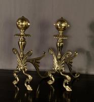 Superb Pair of Brass Aesthetic Movement Victorian Fire Dogs (3 of 6) Superb Pair of Brass Aesthetic Movement Victorian Fire Dogs (3 of 6)